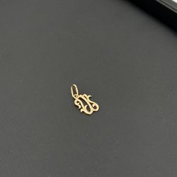 14k Yellow Gold ORIENTAL STYLE PENDANT 0.91G/585/2X1CM