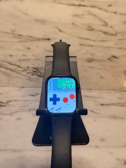 Apple Watch Series 7 45mm Aluminum Case Black GPS + LTE Cellular - Sport Band