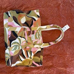 billabong mod abstract pattern tote