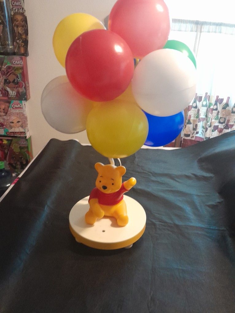 Vintage Winnie The Pooh Ballons Pot Lamp