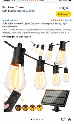 Patio solar lights