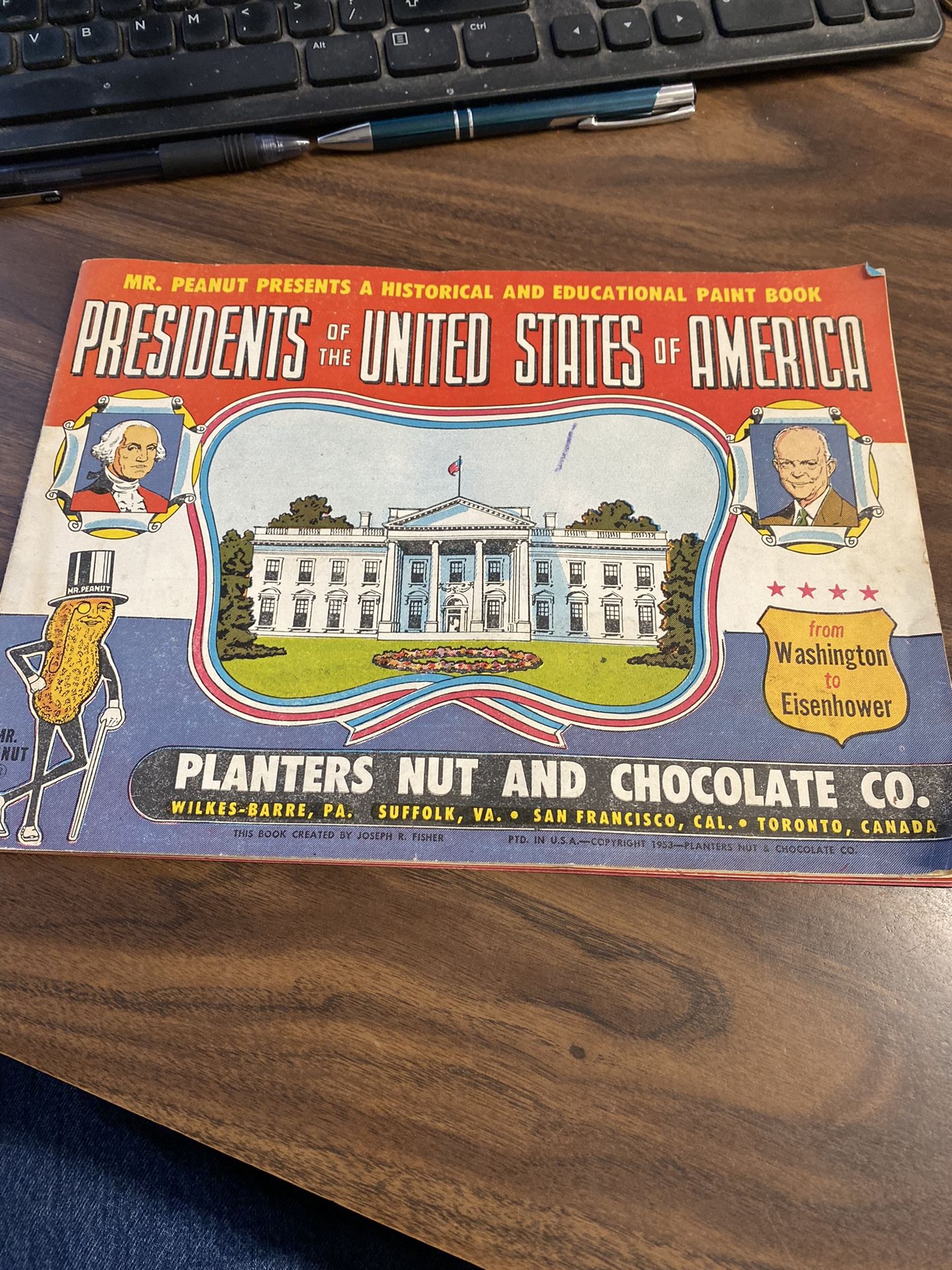 Mr. Peanut Booklet Presidents Of The United States Of America