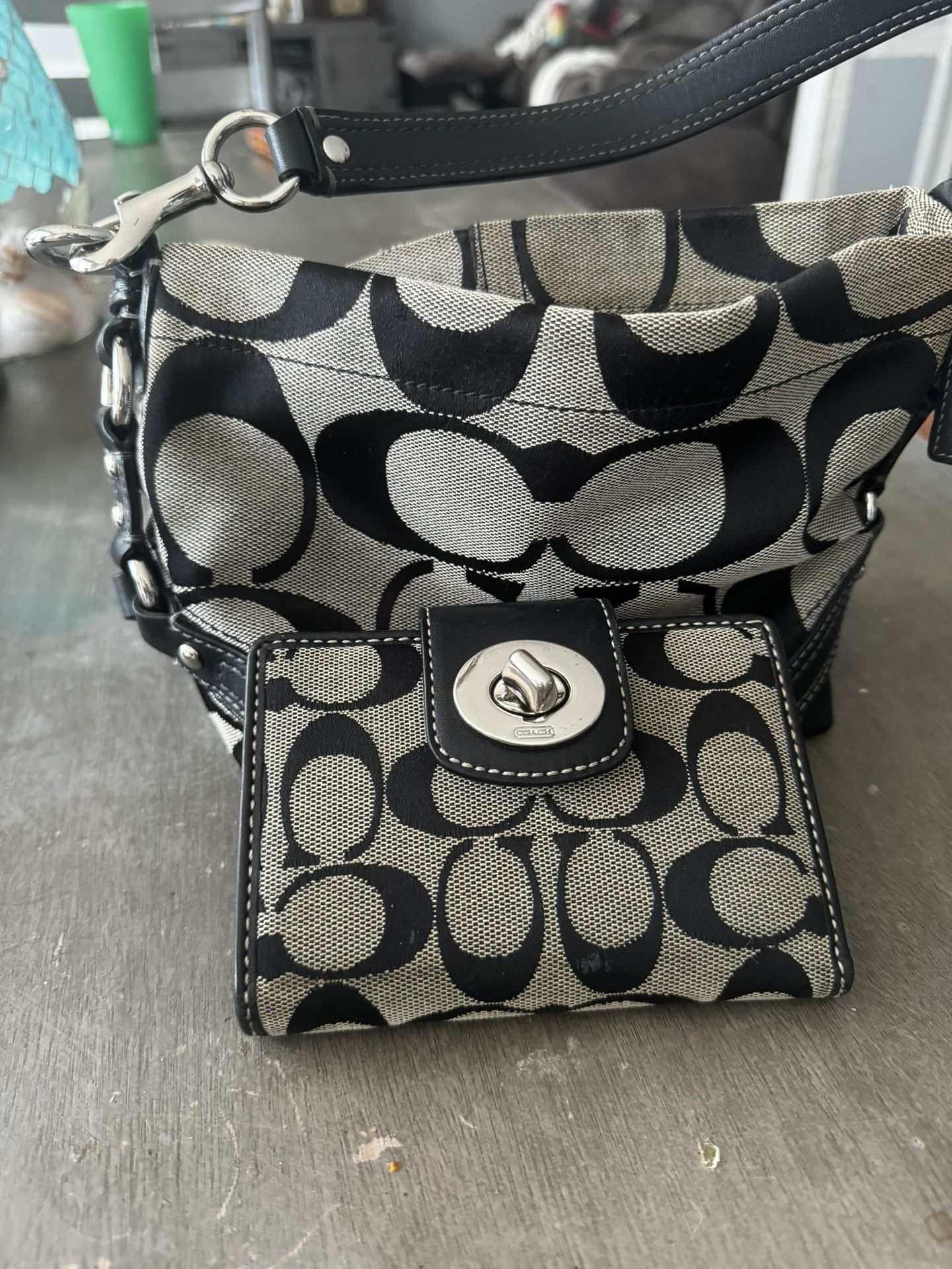 Authentic Coach Pocketbook And Wallet.