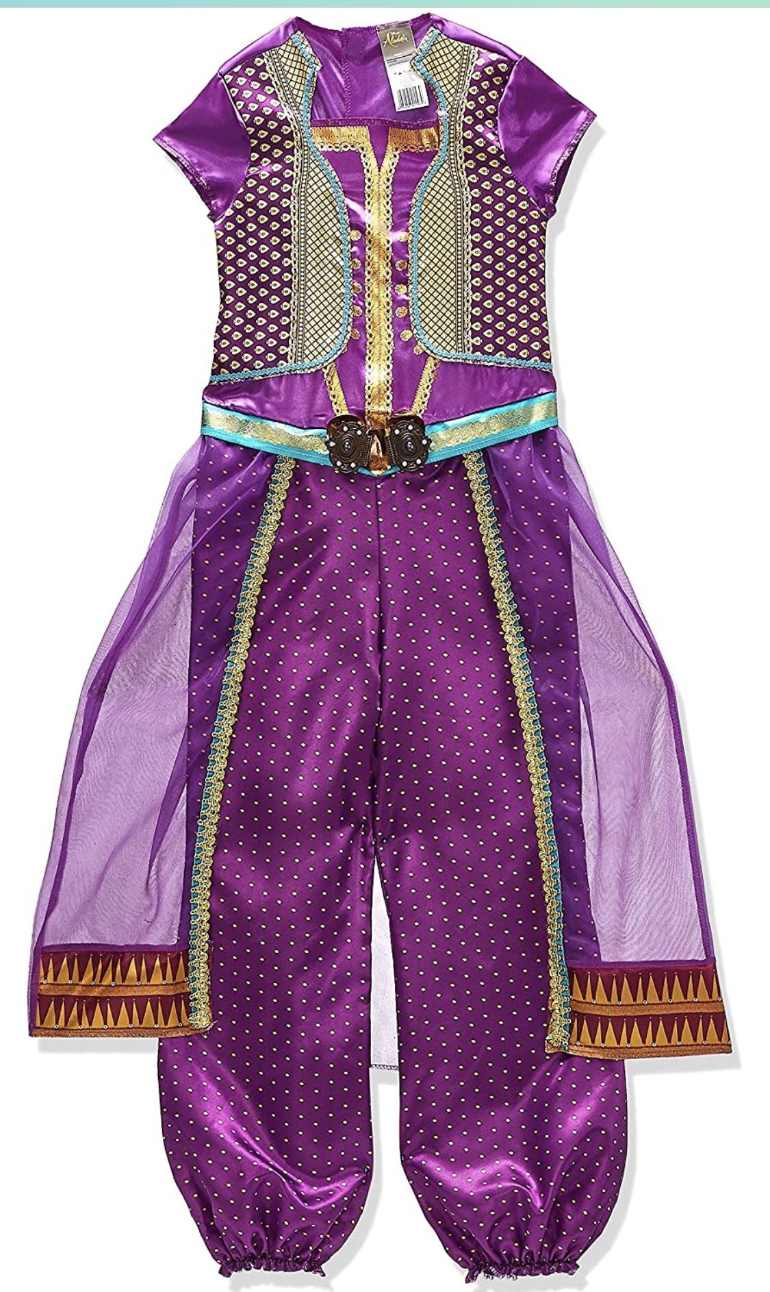 Purple Princess Jasmine Jumpsuit Costume.