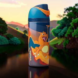 Owala 16 fl oz Stainless Steel Special Edition FreeSip Water Bottle - Charizard Brings the Heat