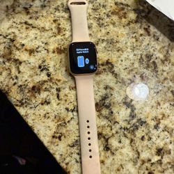  Apple Watch Series 5 – 44mm Gold w/ Pink Band like New Hardly Used 