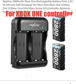 Rechargeable power pack and batteries work with XBOX one controllers