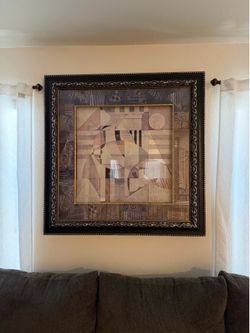 Large beautiful wall art (black frame)