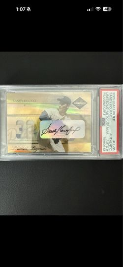 2005 Sandy Koufax Autographed Game-Worn Jersey 3/10