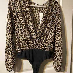 Brand New Leopard Print Bodysuit 
