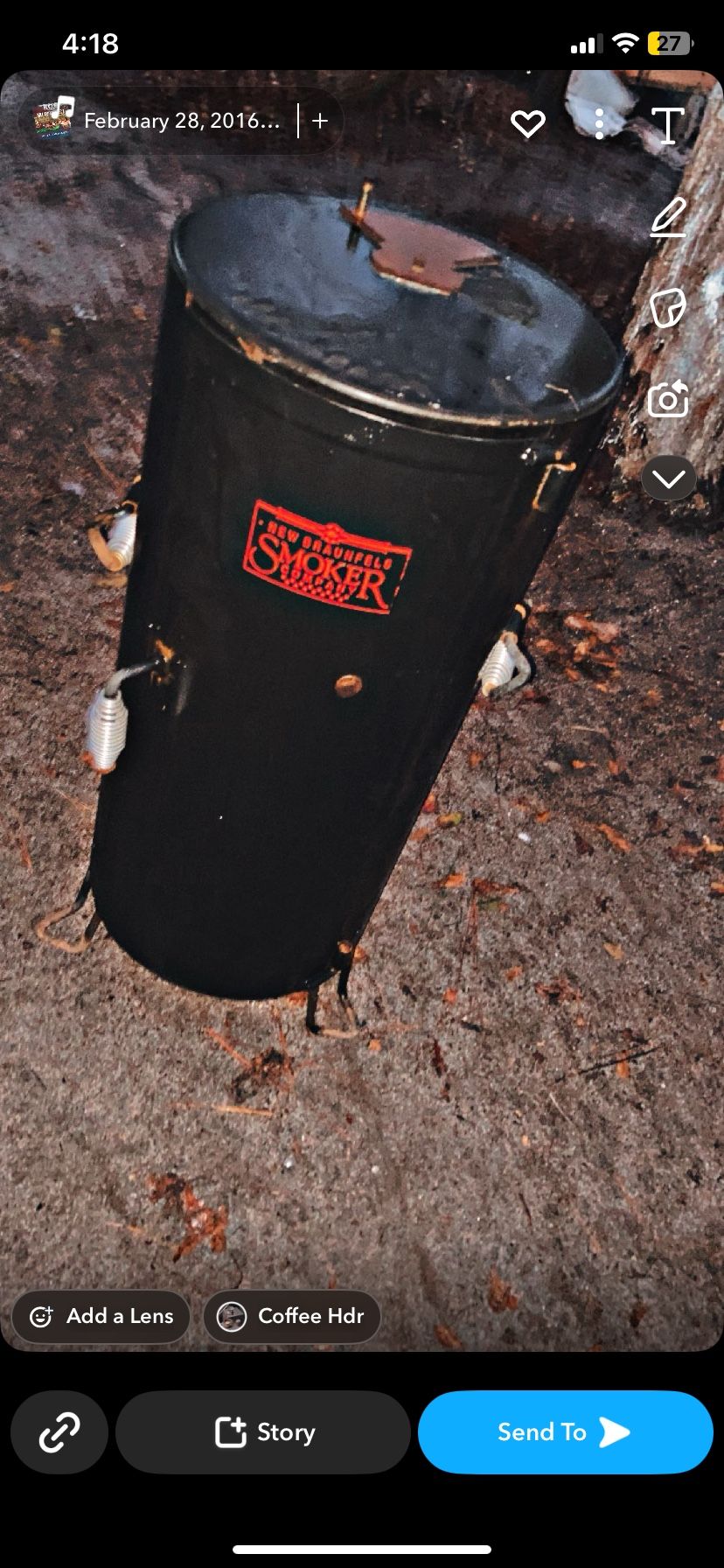Stand Up Smokers Grill Includes 2 Racks