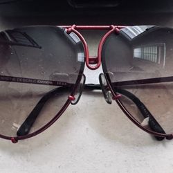 Porsche Design Carrera 5623 40 Vintage Aviator Sunglasses w/Case Red Frame, Good Shape No Low Ball Needed