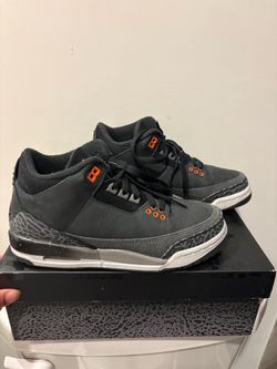 Air Jordan 3 Dark Grey Orange Sneakers