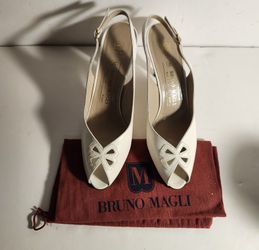 Bruno Magli Slingback, Keep Toe Leather 3" Heels 