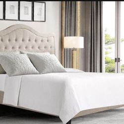 Queen Frame, Beige Linen - A3Q1