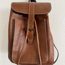 Authentic Patricia Nash Cognac Brown Leather Backpack