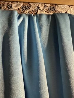 Vintage poly spandex fabric 4 way stretch light baby blue shimmer 4 yards X 63”