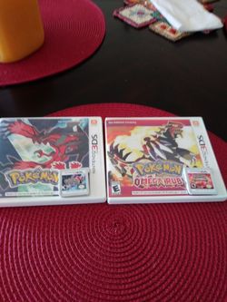 Pokemon Y and Pokemon Omega Ruby 25$ each or both for 50$