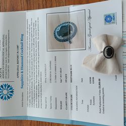 Sapphire and Diamond Cocktail Ring