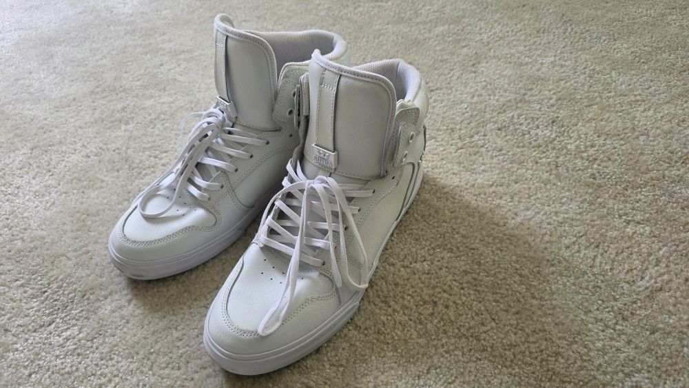 Supra Size 12 White With Red Sole Great Condition