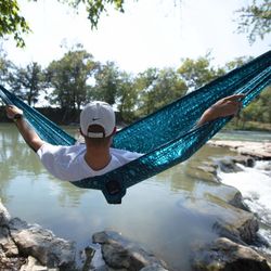 Kijaro Ultralight Camping Hammock - Cayman Blue Iguana Print