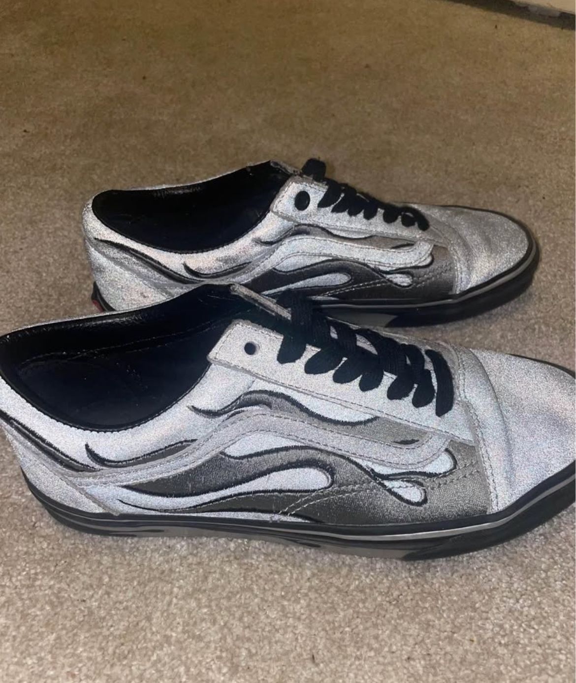 A$AP Rocky X Vans “WorldWide Pack Silver Reflective” Size 9 Men’s Old Skool Sneakers