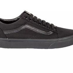 New 
Size 11 Men's 
Vans OLD SKOOL Unisex 
Black Canvas Sneakers 
Skateboard Shoes