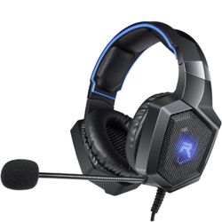 Gaming Headset (BLUE) for PS4, Xbox One, and PC gaming headphones