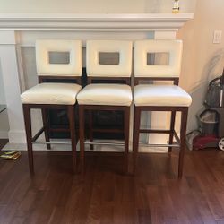 Three Leather Bar Stool