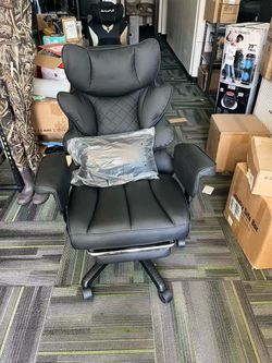 Dowinx Big and Tall Office Chair with Pocket Spring Cushion,High Back Computer Gaming Chairs with Adjustable Armrests,Executive Desk Chairs with Lumba