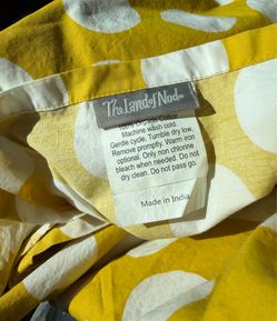 Land of Nod Polka Dot Twin Size Flat Sheet 100% Cotton Crate & Barrel