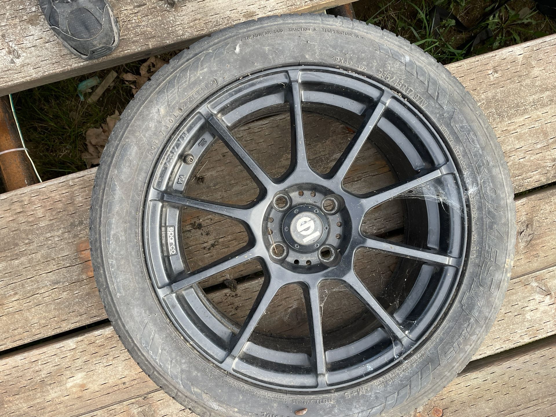 Sparco Racing Wheels , Came Off Of A 89 Mustang. Wheels Are Great, Tires Not Great 