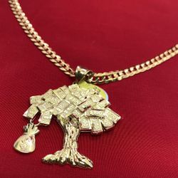 14k Chain W Money Tree