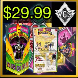 *RETRO* Mighty Morphin Power Rangers Zach Black Ranger Figure (Bandai, 1993)