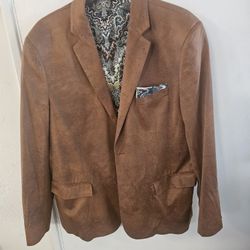 BRAND NEW MEN'S PAISLEY& GRAY BLAZER BROWN COLOR SIZE 42R