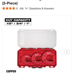  MilwaukeeClose Quarters Tubing Cutter Set (3-​Piece)