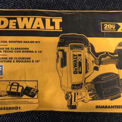 Dewalt 15 degree Coil Roof Nailer with battery and charger - All brand new in the box!