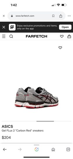 Mens shoes ASICS Gel FLux 2 "Carbon Red" sneakers size11