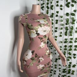Flower Print BodyCon Dress 