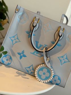 Women’s Monogram Tote Bag - Light Blue