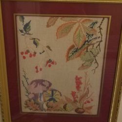 Beautiful Framed Cross Stitch Embroidery