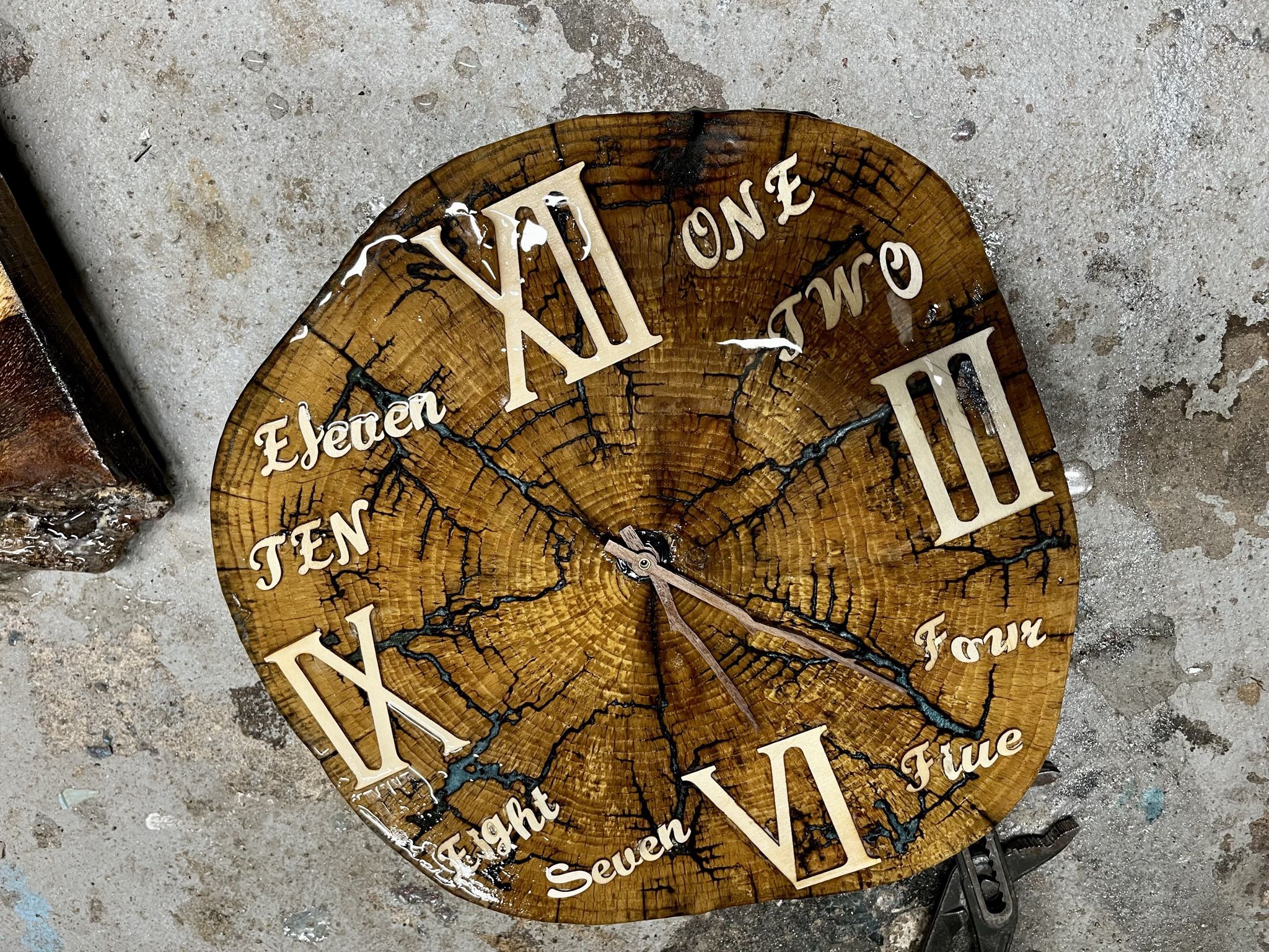 Live Edge Maple Clock