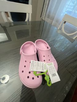 Pink crocs