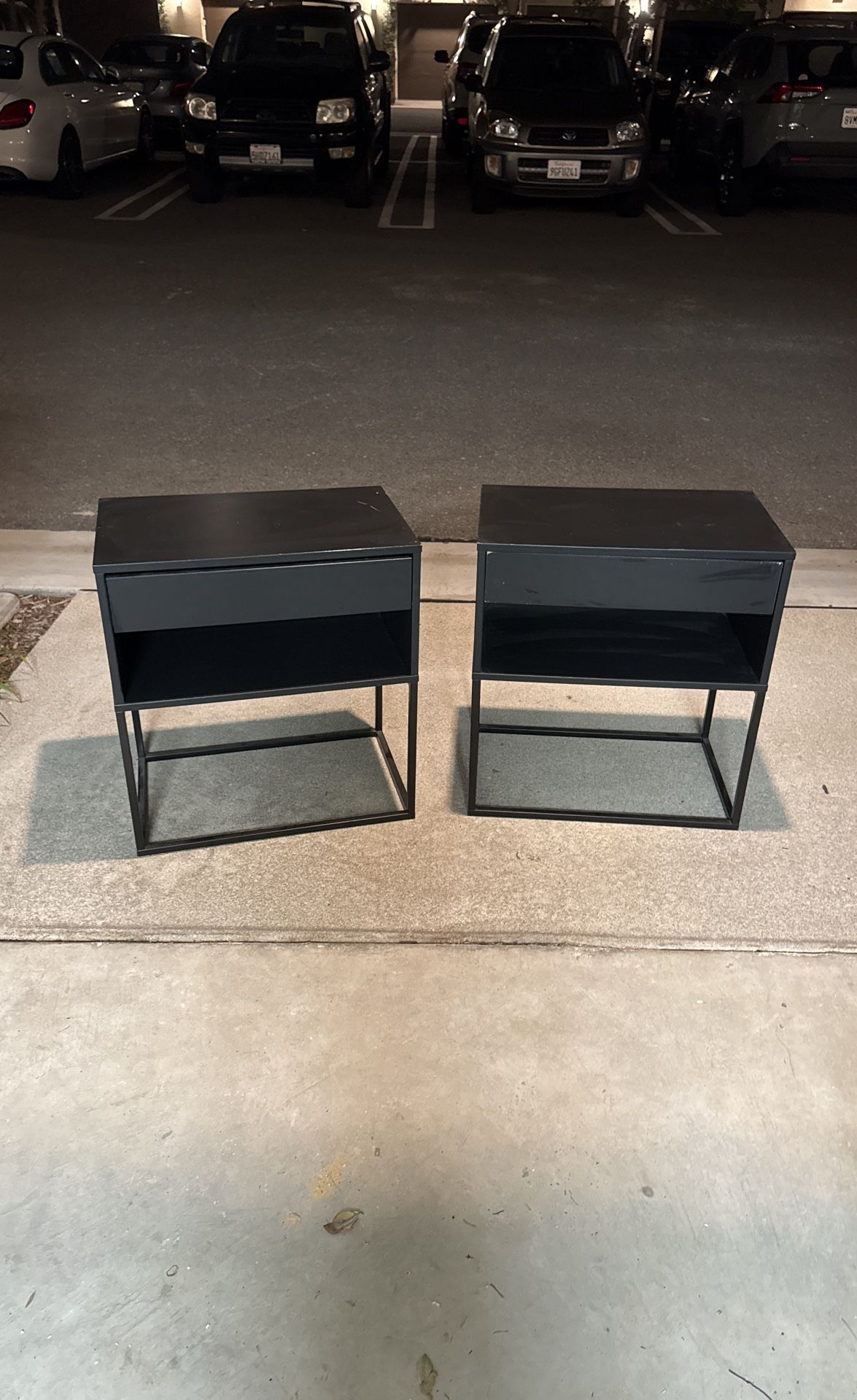 IKEA VIKHAMMER Nightstands Black