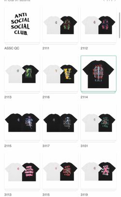 the whole anti social club collection/ Sizes S,M,L,XL