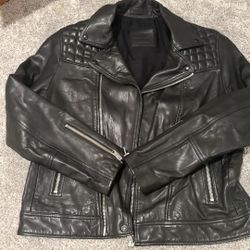 All Saints Leather Jacket - Conroy( L)
