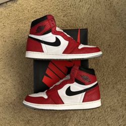 Used Size 13 - Air Jordan 1 Origin Story Spider Man With Original Box Only Red Laces 