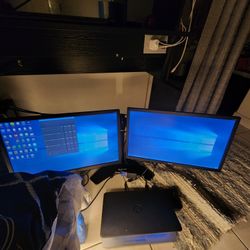 Hp 19 Inch 2 Monitors Comes With Hp Connection