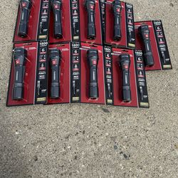 Husky 1800 dual power led rechargable tactical focusing flashing