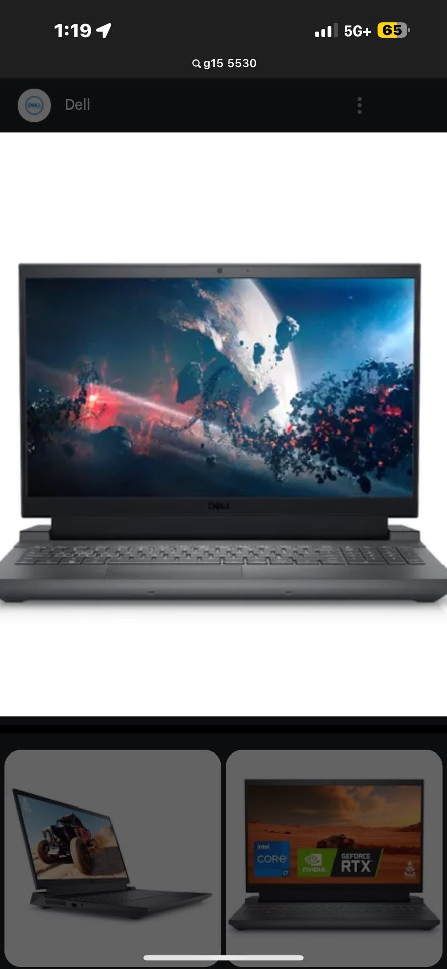 G15 5530 Gaming Laptop
